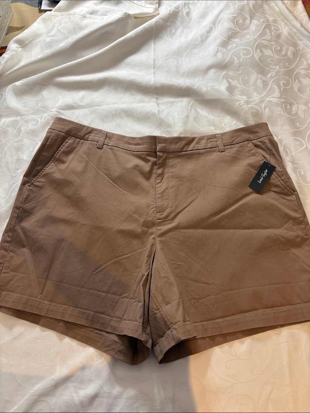 Lord & Taylor Brown Women's Chino Bermuda Shorts